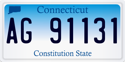 CT license plate AG91131