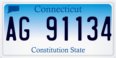 CT license plate AG91134