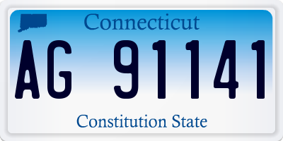 CT license plate AG91141