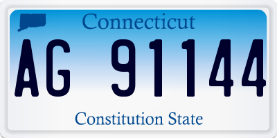 CT license plate AG91144