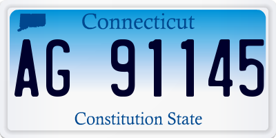 CT license plate AG91145
