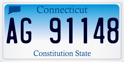 CT license plate AG91148