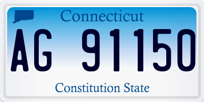 CT license plate AG91150
