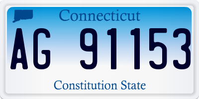 CT license plate AG91153