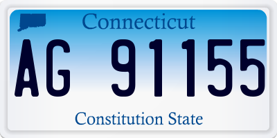 CT license plate AG91155