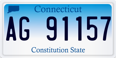 CT license plate AG91157