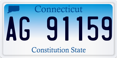 CT license plate AG91159
