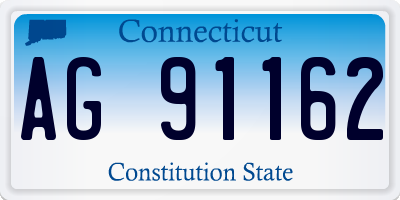 CT license plate AG91162