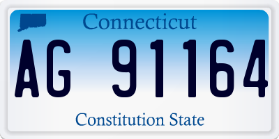 CT license plate AG91164