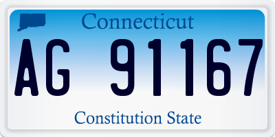 CT license plate AG91167