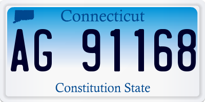 CT license plate AG91168