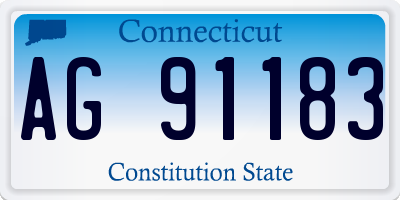 CT license plate AG91183