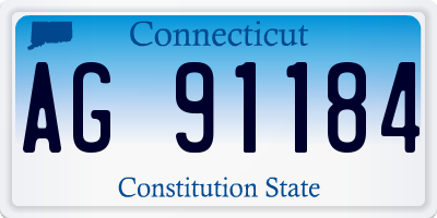 CT license plate AG91184