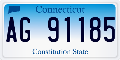CT license plate AG91185