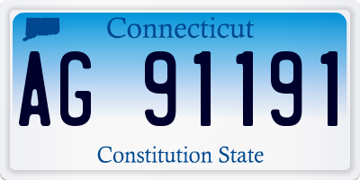 CT license plate AG91191