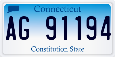 CT license plate AG91194