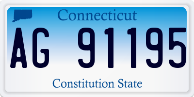 CT license plate AG91195