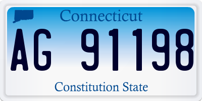CT license plate AG91198