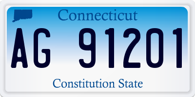 CT license plate AG91201
