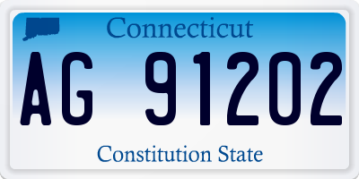 CT license plate AG91202