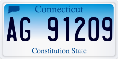 CT license plate AG91209