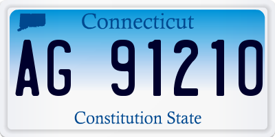 CT license plate AG91210