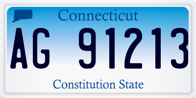 CT license plate AG91213