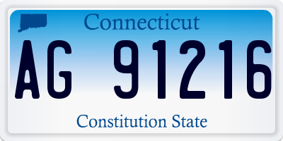 CT license plate AG91216