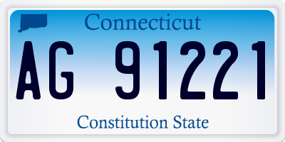 CT license plate AG91221