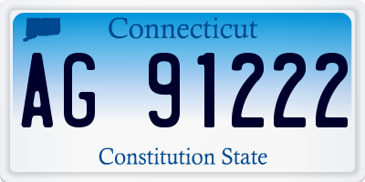 CT license plate AG91222