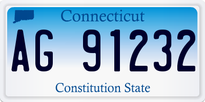 CT license plate AG91232