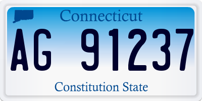 CT license plate AG91237
