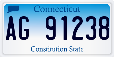 CT license plate AG91238