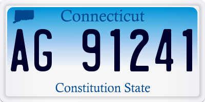 CT license plate AG91241