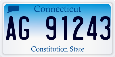 CT license plate AG91243