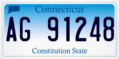 CT license plate AG91248