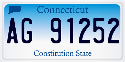 CT license plate AG91252