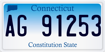 CT license plate AG91253