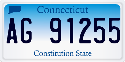 CT license plate AG91255