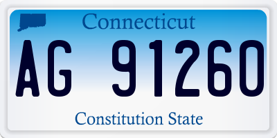 CT license plate AG91260