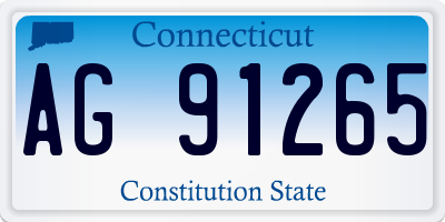 CT license plate AG91265