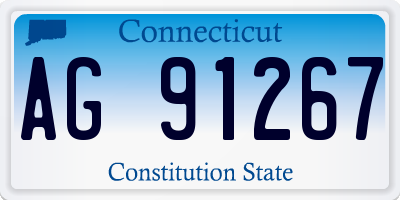 CT license plate AG91267