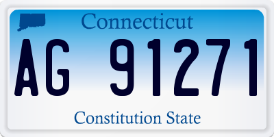 CT license plate AG91271