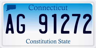 CT license plate AG91272