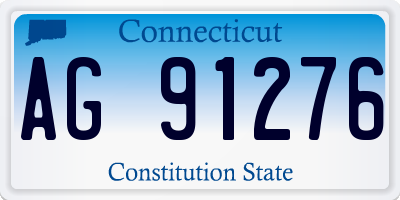 CT license plate AG91276