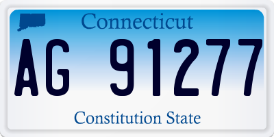 CT license plate AG91277