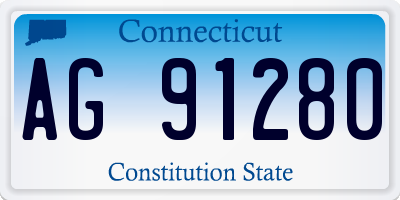 CT license plate AG91280