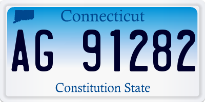 CT license plate AG91282
