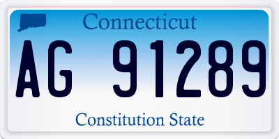 CT license plate AG91289