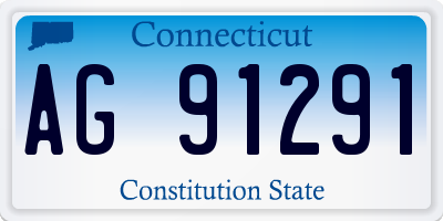 CT license plate AG91291